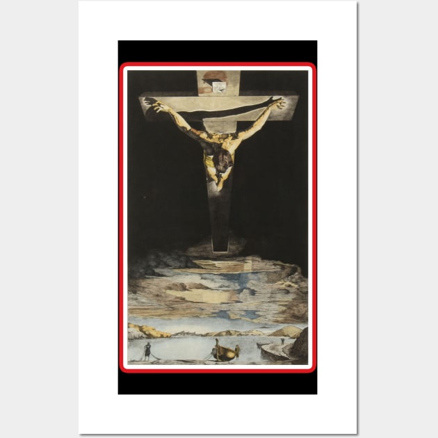 Painting christ of st john of the cross Salvador Dali T-Shirt Wall Art by J0k3rx3